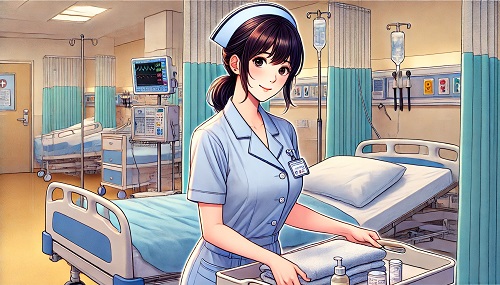 Aide-soignante dans son rôle au sein d'un service en hôpital.